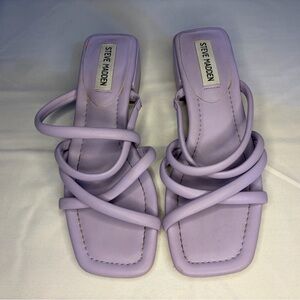 Steve Madden "Claudia" Lilac Strappy Square Toe Sandals - Size 7M